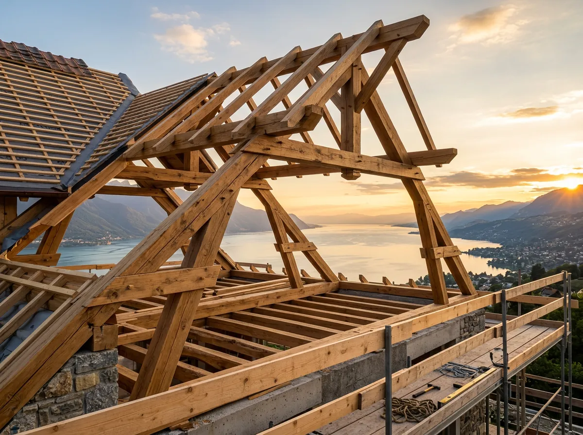 Construction d’une charpente en bois